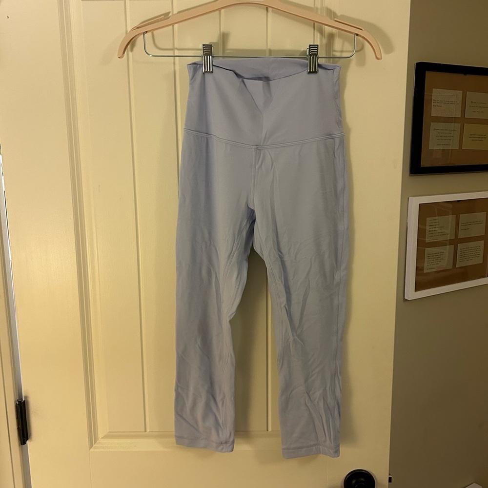 Pastel blue lululemon 21” align leggings size 6 NWOT